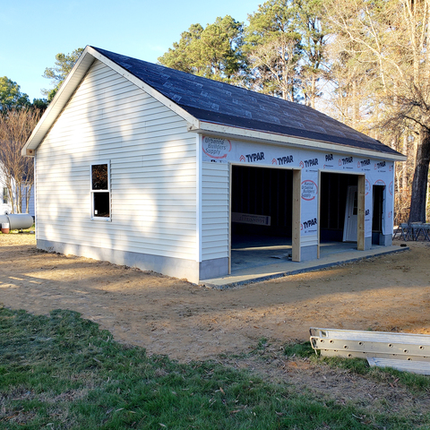New construction detached garage